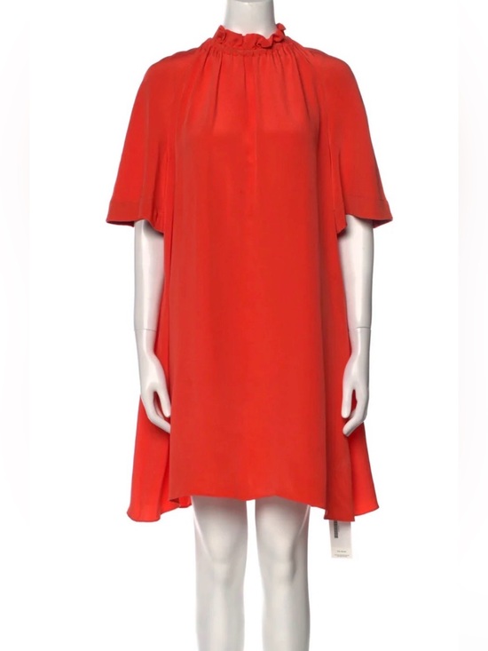 roksanda Tops - Roksanda Silk Tent Dress Ruffled Mock Neck Coral 10